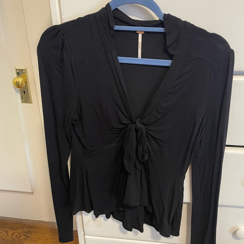 Free people tie front top